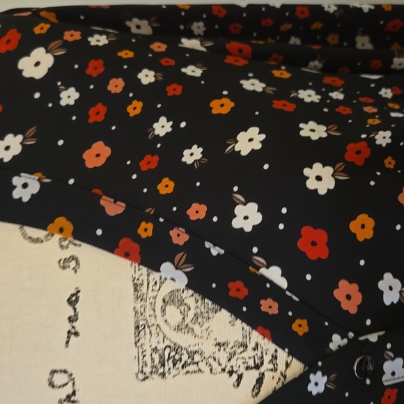 CAbi Black Blouse with Red and White Floral Print - Picture 2 of 9